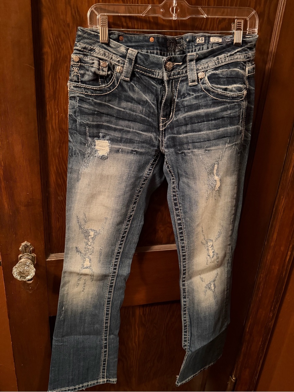 Miss Me Distressed Blue Boot Cut Jeans
